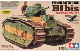 Tamiya prancūzų tankas B1 bis 1/35 modelis su varikliu 30058