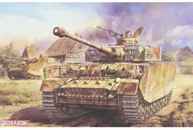 Dragon Pz.Kpfw. IV Ausf.H vėlyvos gamybos, 1/35 vokiečių tanko modelis 6566
