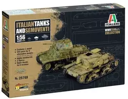Italeri italų tankai Semoventi M13/40–M41 75/18, 1/56 modelių rinkinys