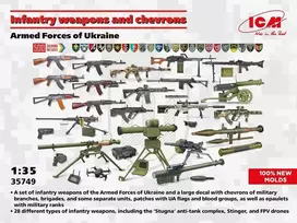 ICM Ukrainos ginkluotųjų pajėgų pėstininkų ginklai ir antsiuvai 1/35 (35749)