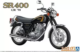 Aoshima Yamaha 1JR SR400 ’98 motociklo modelis 1/12 – plastikinis, surenkamas