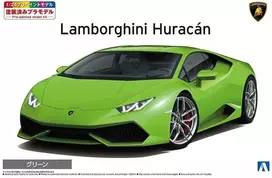 Aoshima Lamborghini Huracán 1/24 nudažytas surinkimo rinkinys, šviesiai žalias
