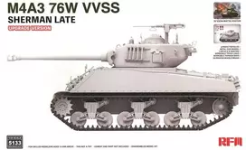 RFM Rye Field M4A3 Sherman 76W VVSS, 1/35 vėlyvas patobulintas tankas
