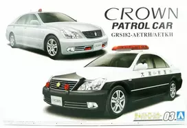 Aoshima Toyota Crown GRS182 2005 policijos automobilis, 1/24 rinkinys