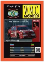 Wmc Models WMC Alfa Romeo 155 V6 Ti klijuojamas popierinis modelis 1:25