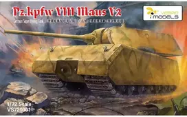 Vespid Models Maus V2 vokiečių super sunkus tankas 1/72, plastikinis rinkinys
