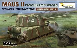 Vespid Models Panzerkampfwagen Maus II tankas 1/72 surenkamas modelis 720006