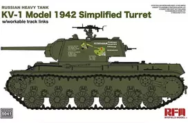 KV-1 1942 sunkusis tankas, supaprastintas bokštelis 1/35 – Rye Field (RFM-5041)