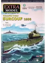 Hobilt Popierinis modelis SURCOUF, povandeninis laivas 1:200 Extra Model EM-005