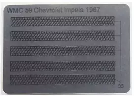 Wmc Models Chevrolet Impala 1967 padangų protektorius modeliui, 1/25 (WMC)