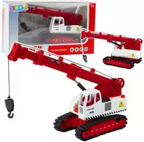 Lean Toys Žaislinis vikšrinis kranas su šviesomis ir garsais, metalinė kabina