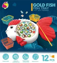 Dėlionė Magnetinė žvejyba „Gold Fish“ su muzika (12 vnt.)