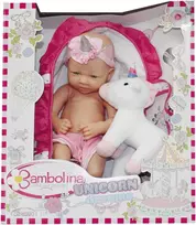BAMBOLINA lėlė - kūdikis su pliušiniu vienaragiu Unicorn Dreams, 36cm, BD1263