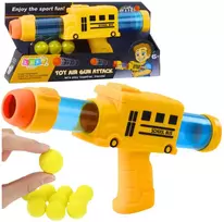 Lean Toys Putplasčio kamuoliukų šautuvas autobusėlis 26.5 cm