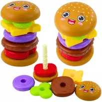 Lean Toys Dėlionė vaikams 7 dalių burgerio tema
