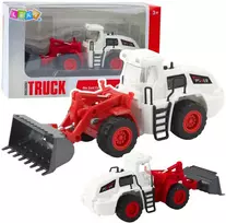 Lean Toys Statybinis žaislas ekskavatorius buldozeris su judančiu kaušu ir šviesomis