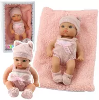 Lean Toys Lėlė kūdikis su antklode, 18 cm