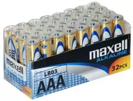 Maxell 790260, Vienkartinės baterijos, Šarminės, 1,5 V, 32 vnt., Dėžutė, Cilindrinė