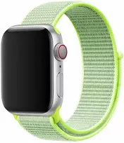 „Swissten“ nailono apyrankė „Apple Watch“ laikrodžiui (42 / 44 / 45 / 49 mm), žalia