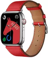 „Apple Watch“ dirželis Forcell F-Design FA20 skylučių dirbtinės odos 42/44/45/49 mm, raudonas