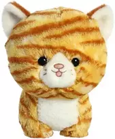 Pliušinis žaislas „Teddy Pets“ – pliušinis žaislas / glamonė katėms, imbierinis dryžuotas katinas, 17 cm