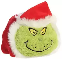 Aster Grinch Grinčas - pliušinis žaislas / pagalvė Grinčas Kalėdų Senelio kostiume 25 cm iš „Spudsters Collection“