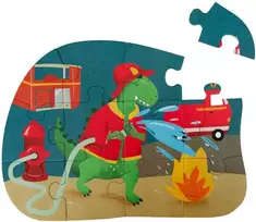 Trixie Figūrinė dėlionė 'Ugniagesys dinozauras' 12 vnt
