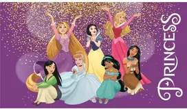 Rankšluostis Disney Princess Party vonios kilimėlis, durų kilimėlis 40x60 cm