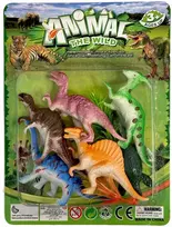 Dinozauro figūrėlių rinkinys dėžutėje, 6 dalys, plastikinės