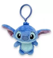 Disney Lilo ir Stitch mėlyna 3D pliušinė figūrėlė su kabliuku, krepšio dekoracija 12 cm