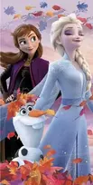 Rankšluostis Ręcznik plażowy 70x140 Frozen Kraina Lodu Anna i Elsa violetinė dziecięcy bawełniany Kids25