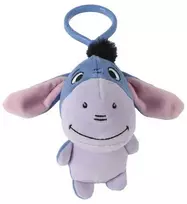 Disney Mikės Pūkuotuko mėlynasis Eeyore 3D pliušinis figūrėlė su kabliuku, krepšio aksesuaru 13 cm