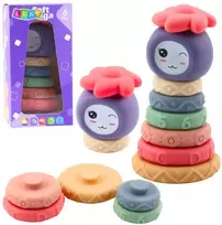 Lean Toys Minkšta sensorinė piramidė 8 dalių
