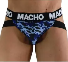 Macho Underwear Mėlyna MACHO MX28MA Jockstrap Military Mėlyna M - Lycra Comfort Support