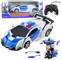Lean Toys Nuotolinio valdymo policijos automobilis-robotas 1:18