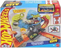 Mattel Hot Wheels City tor automobilinis Alkanas Goryl Gorilla Slam tor + pojazd