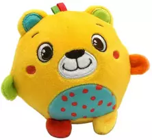 Pliušinis meškiukas „Sunny Teddy“ kamuoliukas, barškutis „Clementoni“