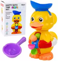 Lean Toys Vonios žaislas antis su malūnėliu