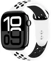 Crong Duo Sport - apyrankė skirta Apple Watch 38/40/41/42 mm baltas/juodas