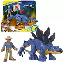 Jurassic World Imaginext figūrėlių rinkinys - dinozauras Stegosaurus ir Dr. Grant