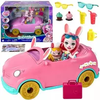Enchantimals rinkinys "Automobilis su lėle Bunny Bree ir priedais"