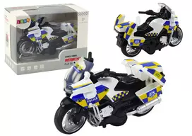 Žaislinis policijos motociklas su šviesos ir garso efektais
