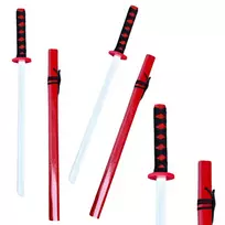 Medinis kardas katana, 70 cm, raudonas