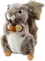 Pliušinis žaislas Voverė su riešutu, 18 cm, ruda