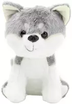 Pliušinis žaislas Vilkas, 20 cm, baltas/pilkas