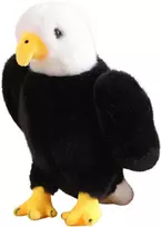 Pliušinis žaislas Erelis, 25 cm, juodas/baltas