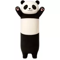 Pliušinis žaislas - pagalvėlė Panda, 70 cm, balta/juoda