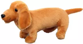 Pliušinis žaislas Šuo Taksas, 25 cm, šviesiai rudas