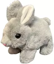 Pliušinis žaislas Zuikis, 18 cm, pilkas