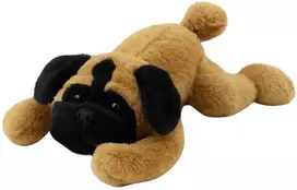 Pliušinis žaislas Šuo Mopsas, 40 cm, rudas